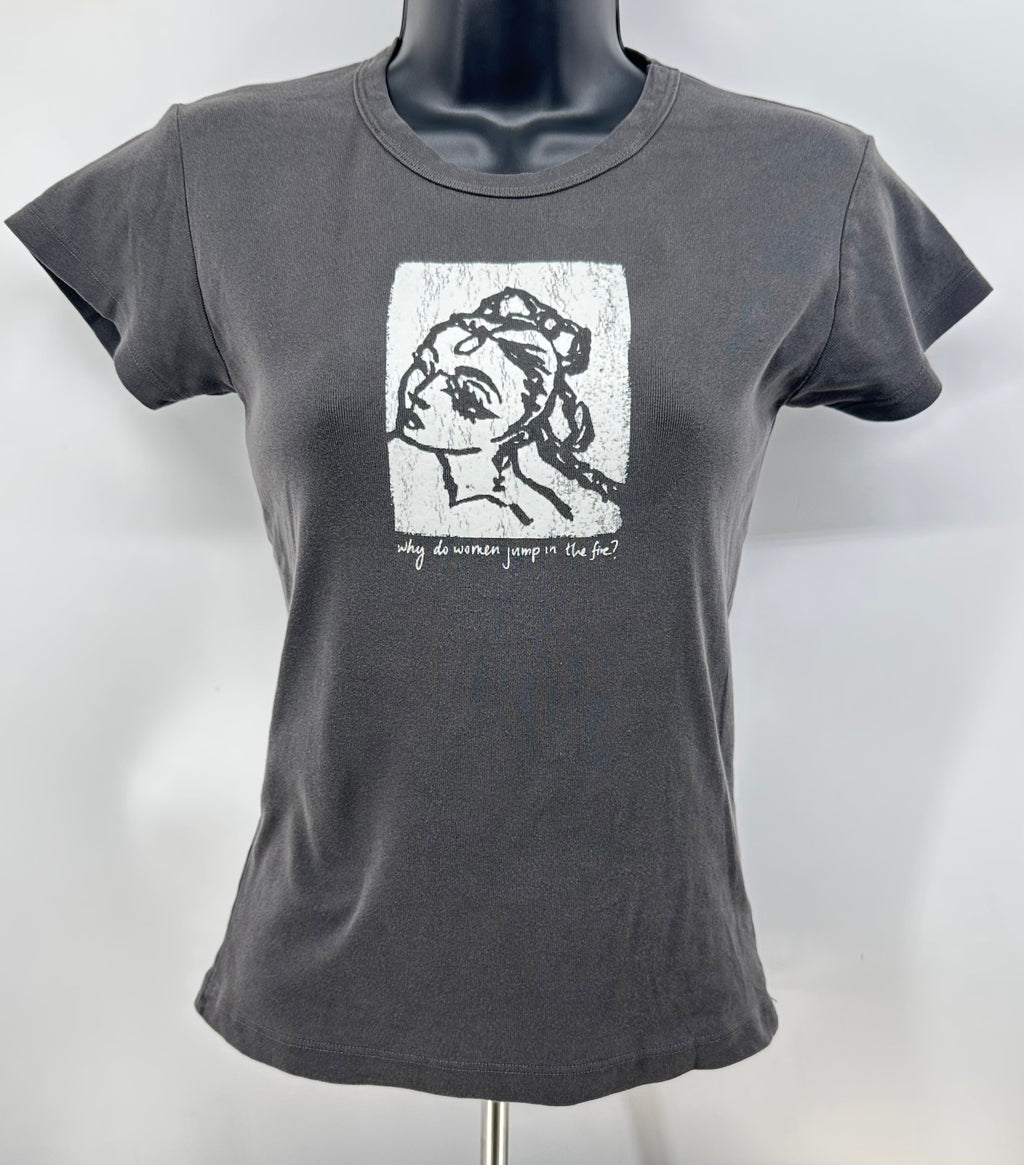 charcoal vintage baby tee