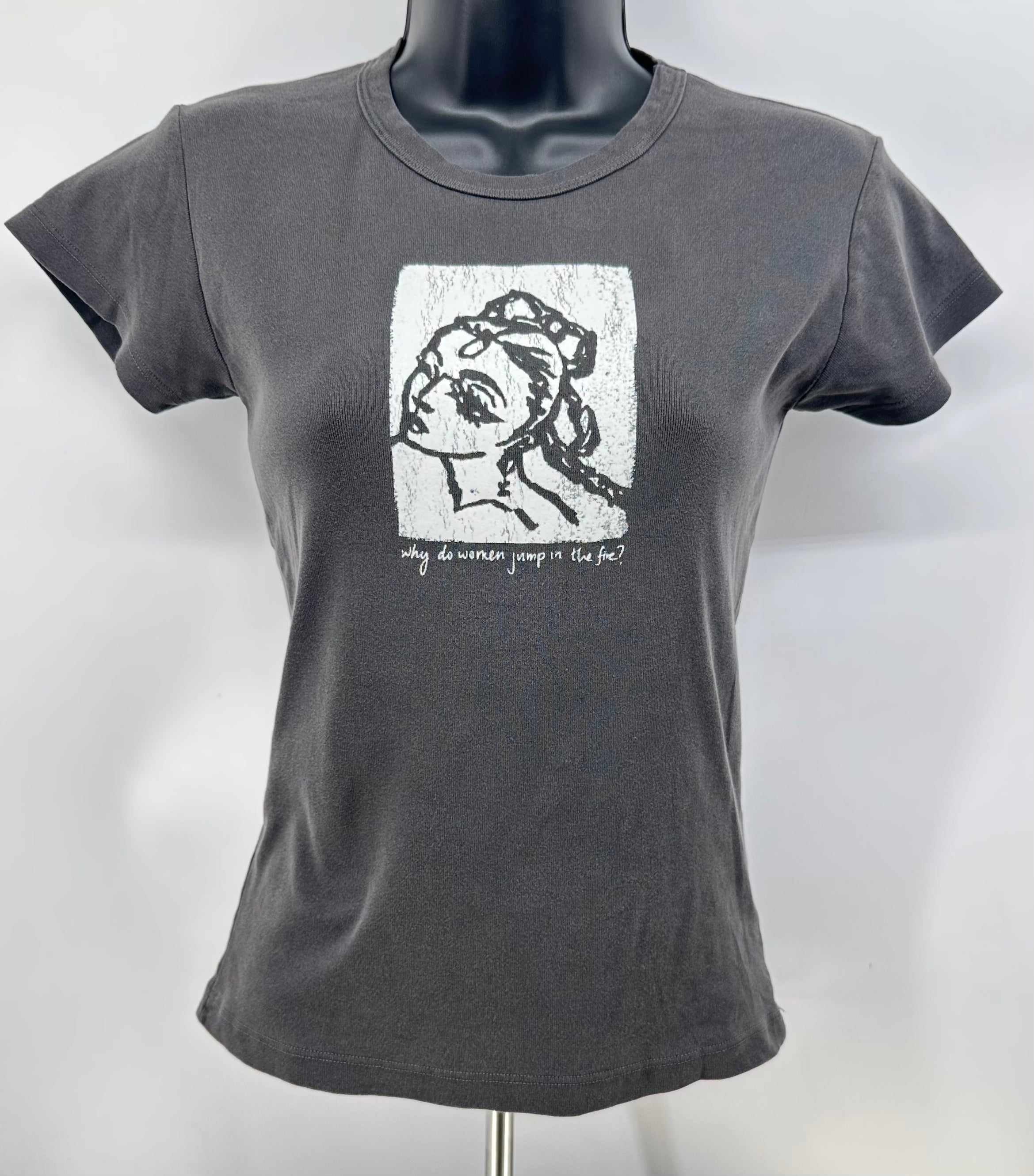 charcoal vintage baby tee
