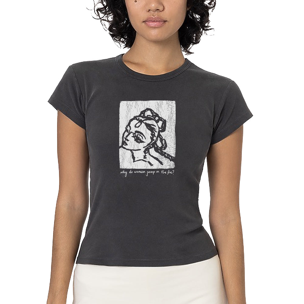 charcoal vintage baby tee